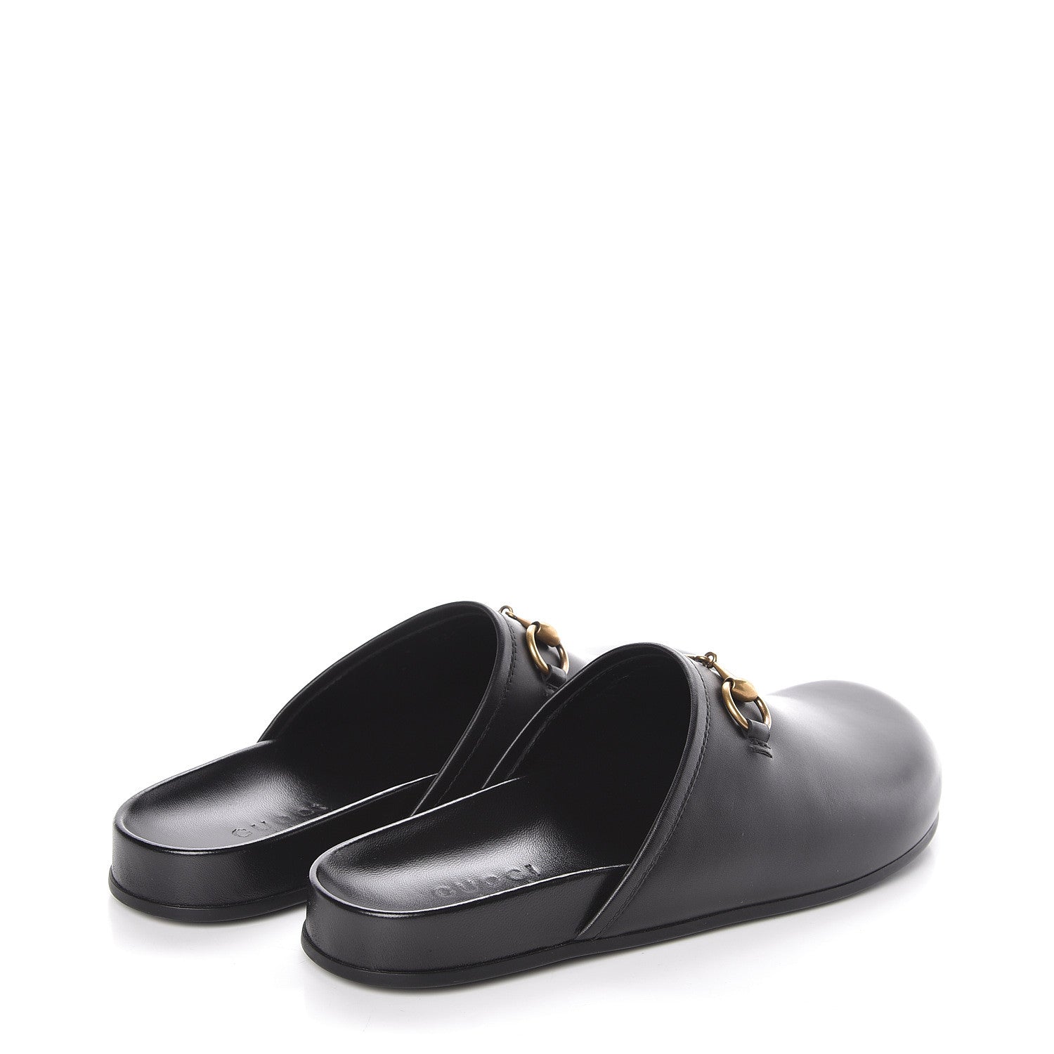 Gucci Calfskin Mens Horsebit River Slippers 8 Black 4 of 8