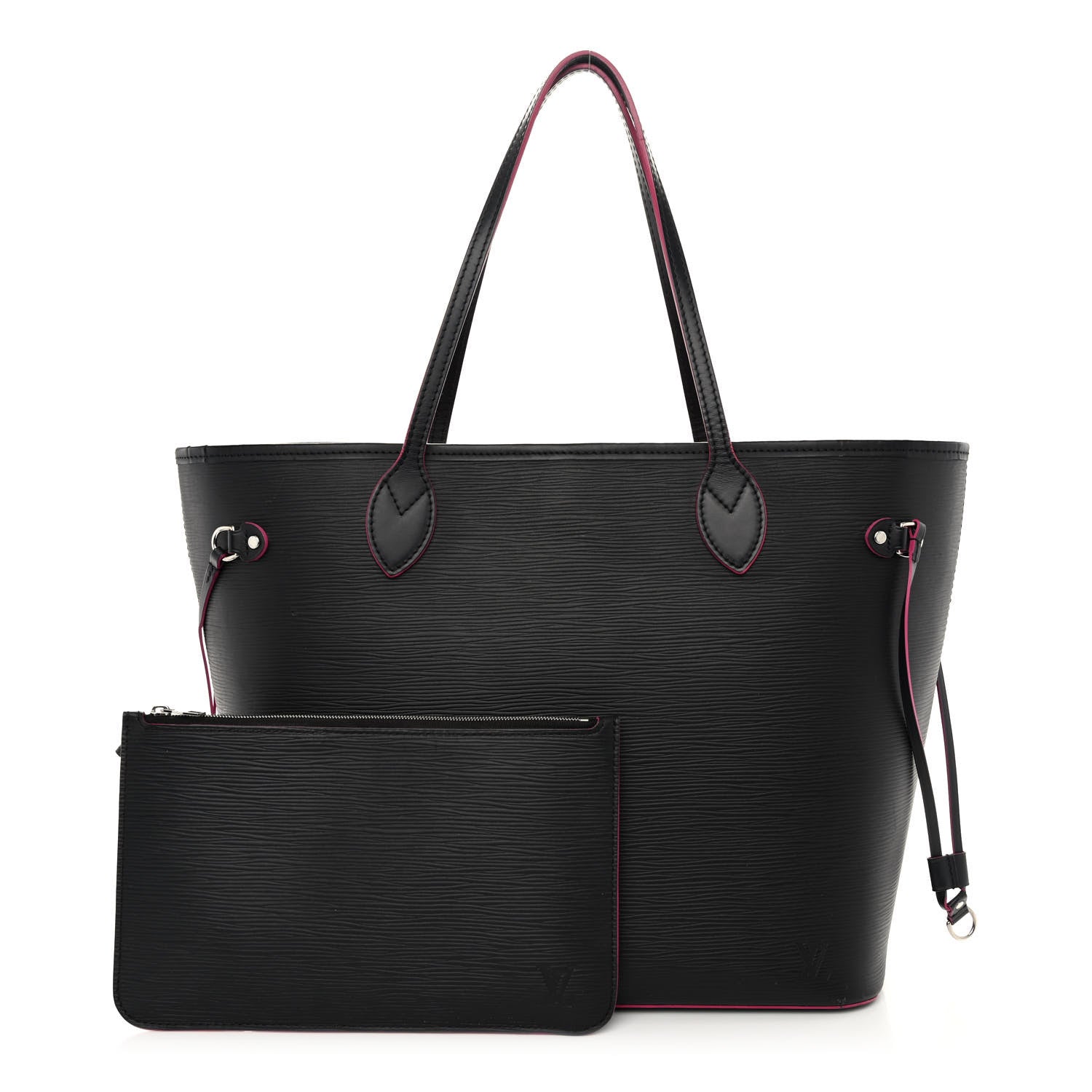 Louis Vuitton Epi Neverfull MM Black Hot Pink 1 of 12
