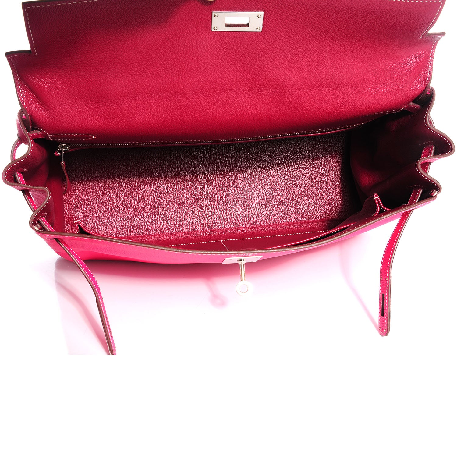 Hermes Epsom Kelly Retourne 35 Rose Tyrien Rubis 12 of 23