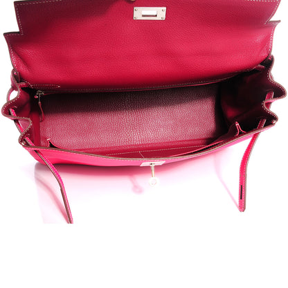 Hermes Epsom Kelly Retourne 35 Rose Tyrien Rubis 12 of 23