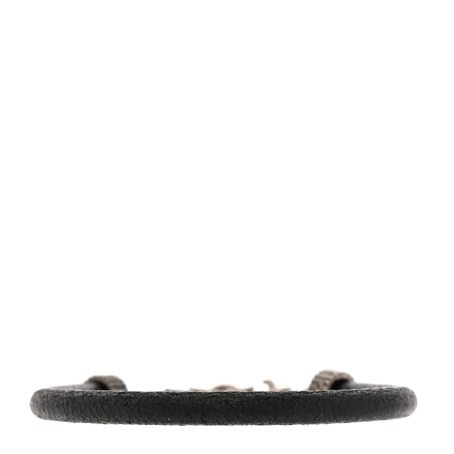 Saint Laurent Crinkled Calfskin Opyum Bracelet Black 3 of 4