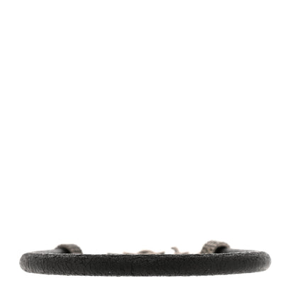 Saint Laurent Crinkled Calfskin Opyum Bracelet Black 3 of 4