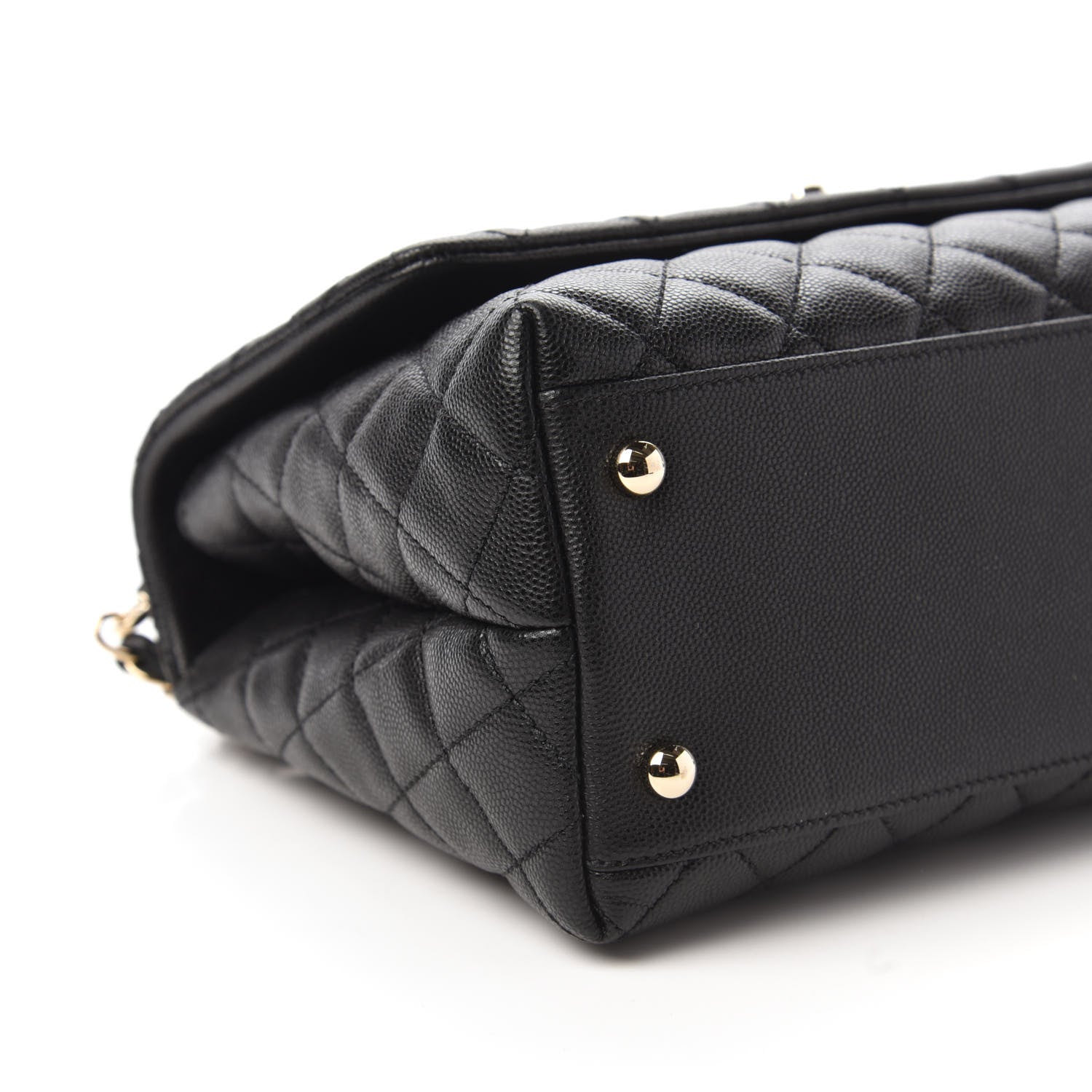 Chanel Caviar Quilted Small Coco Handle Flap Black 6 of 10