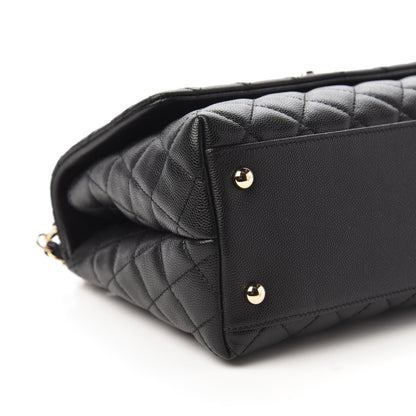 Chanel Caviar Quilted Small Coco Handle Flap Black 6 of 10