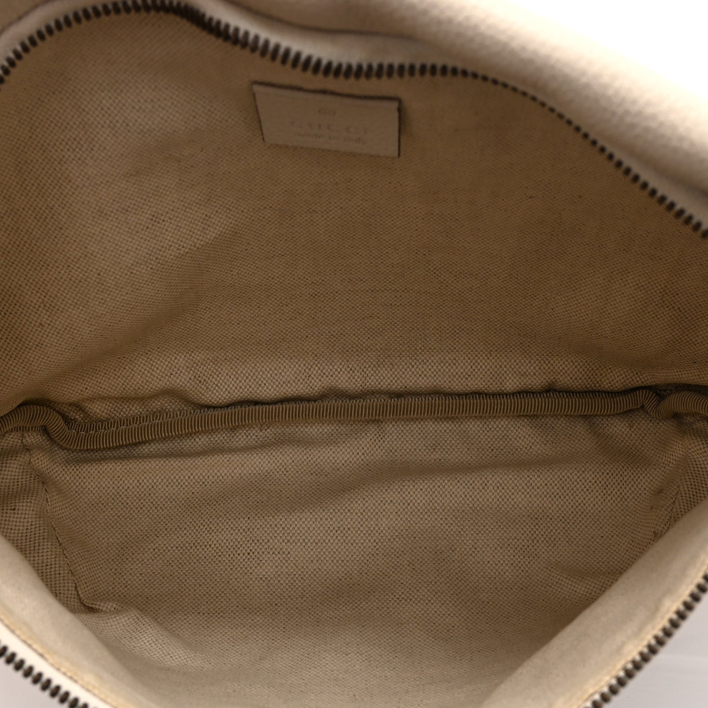 Grained Calfskin Logo Belt Bag White