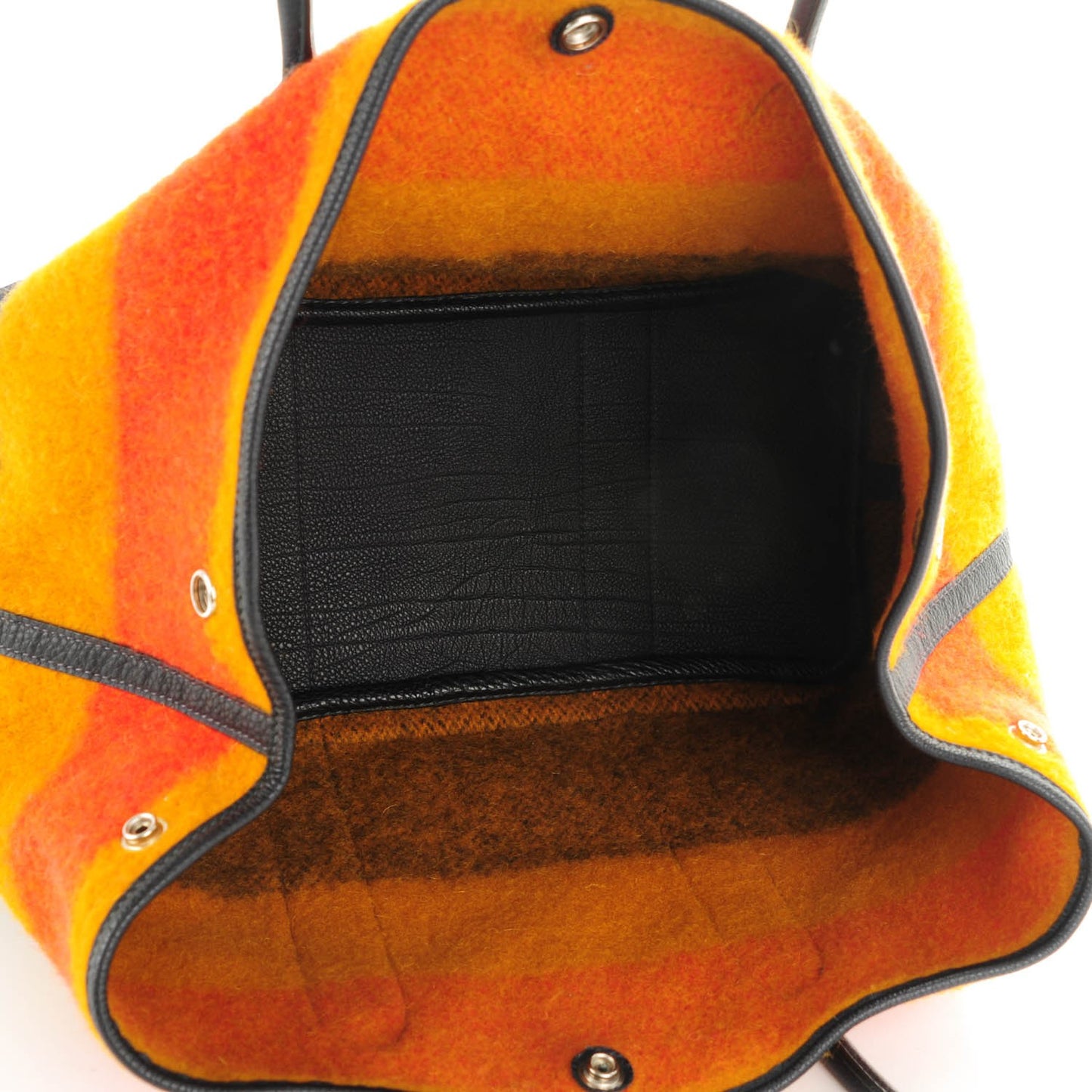 Wool Rocabar Garden Party Tote 36 MM Orange Black