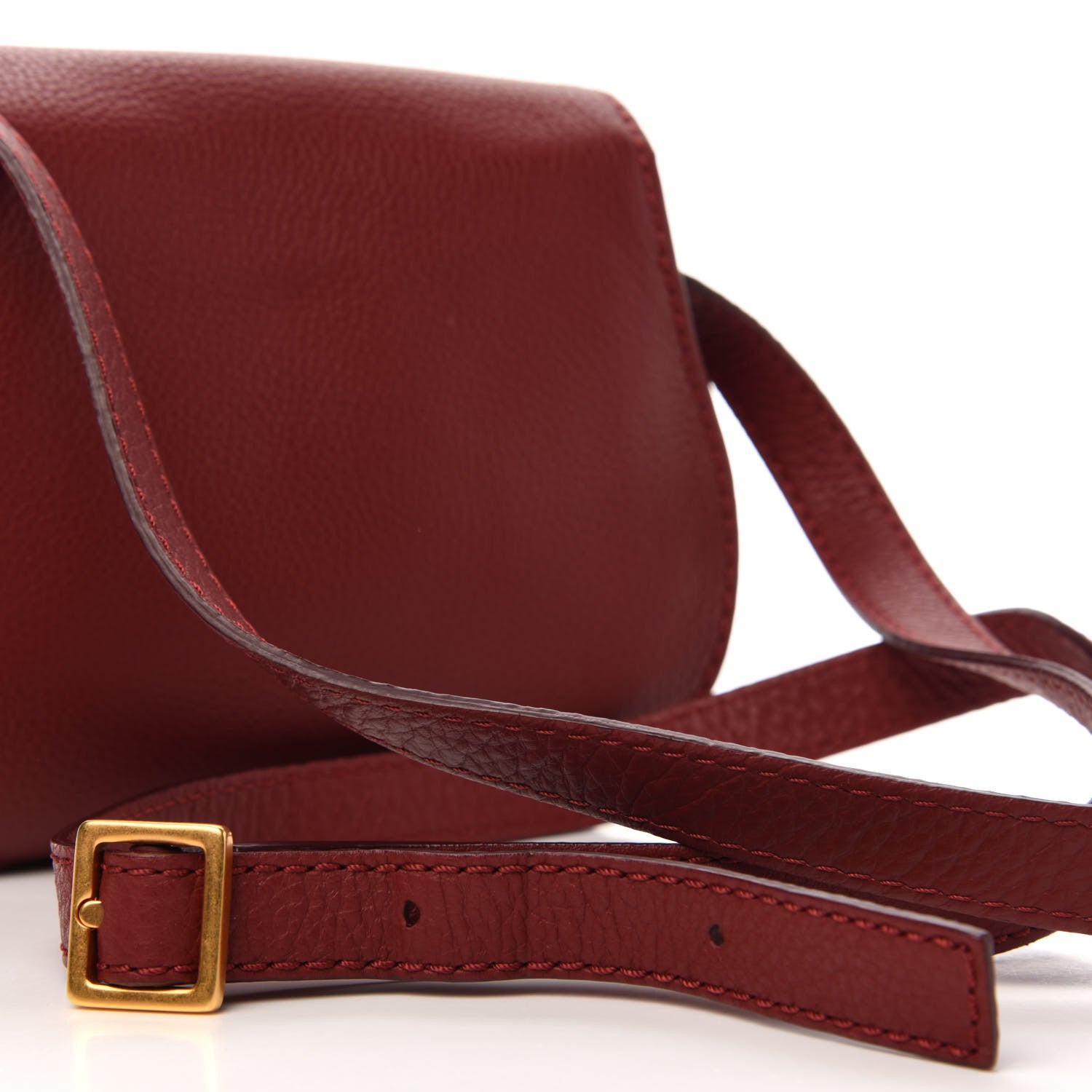 Chloe Calfskin Mini Marcie Round Crossbody Bag Red 11 of 12