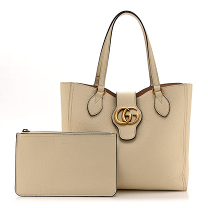 Gucci New Sakai Calfskin Lux Small Dahlia Tote Mystic White 3 of 11