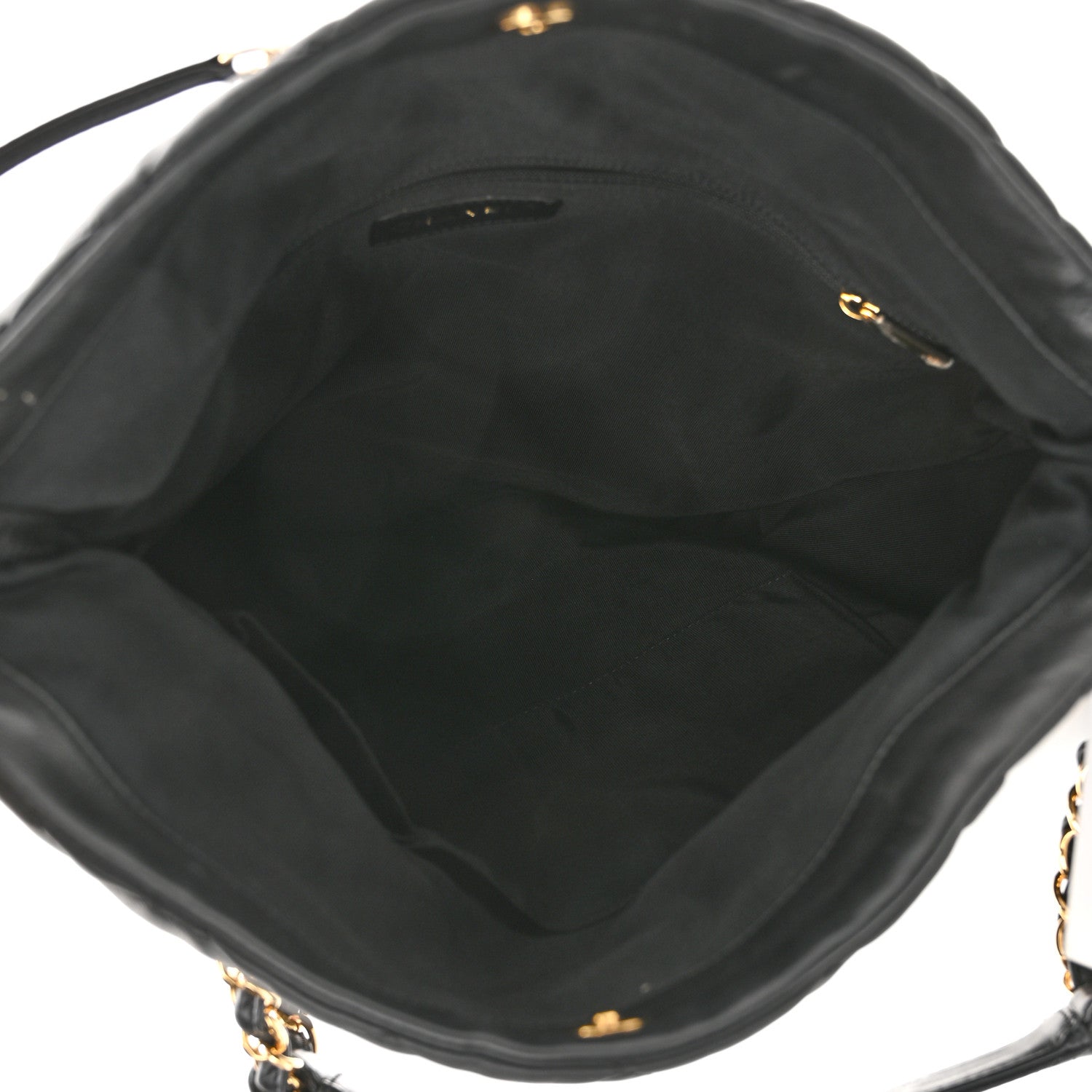Chanel Calfskin Quilted Large Chain Me Hobo Black 5 of 12