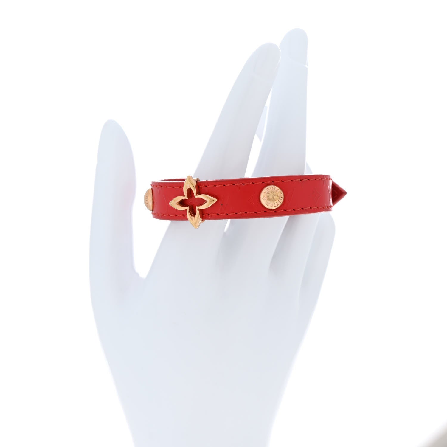 Louis Vuitton Vernis Blooming Bracelet 17 Red 2 of 5