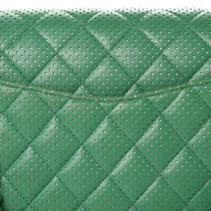 Chanel Lambskin Perforated Medium Double Flap Green 15 of 15