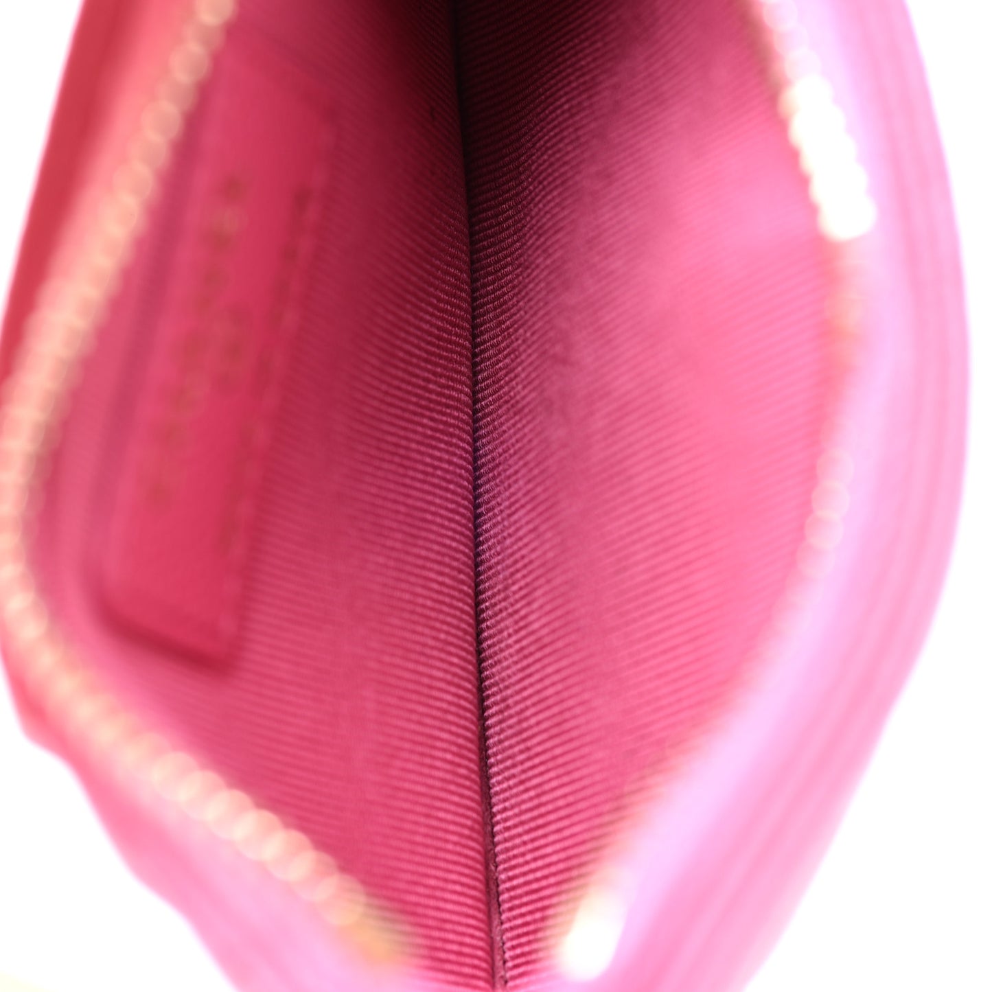 Caviar Quilted Flap Zip Card Holder Pink