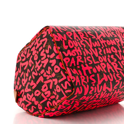 Louis Vuitton Monogram Graffiti Speedy 30 Fuchsia 9 of 11