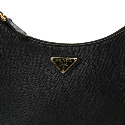 Prada Saffiano Lux Re-Edition 2005 Shoulder Bag Black 7 of 9