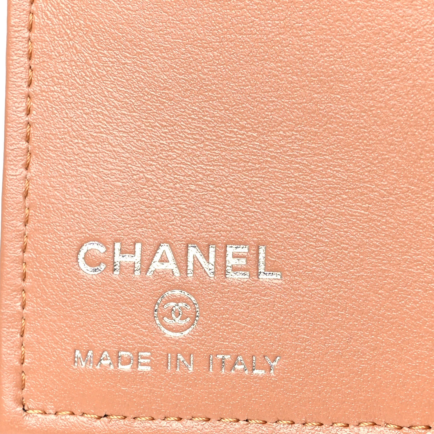 Chanel Grained Calfskin Quilted Card Holder Wallet Brown 8 of 9