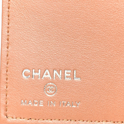 Chanel Grained Calfskin Quilted Card Holder Wallet Brown 8 of 9