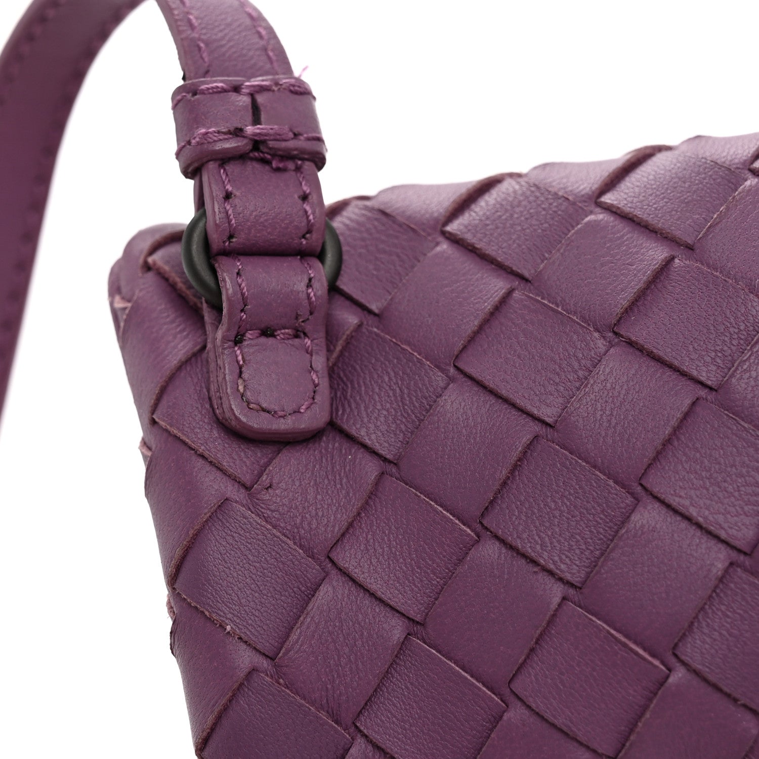 Bottega Veneta Nappa Intrecciato Flap Crossbody Purple 11 of 14
