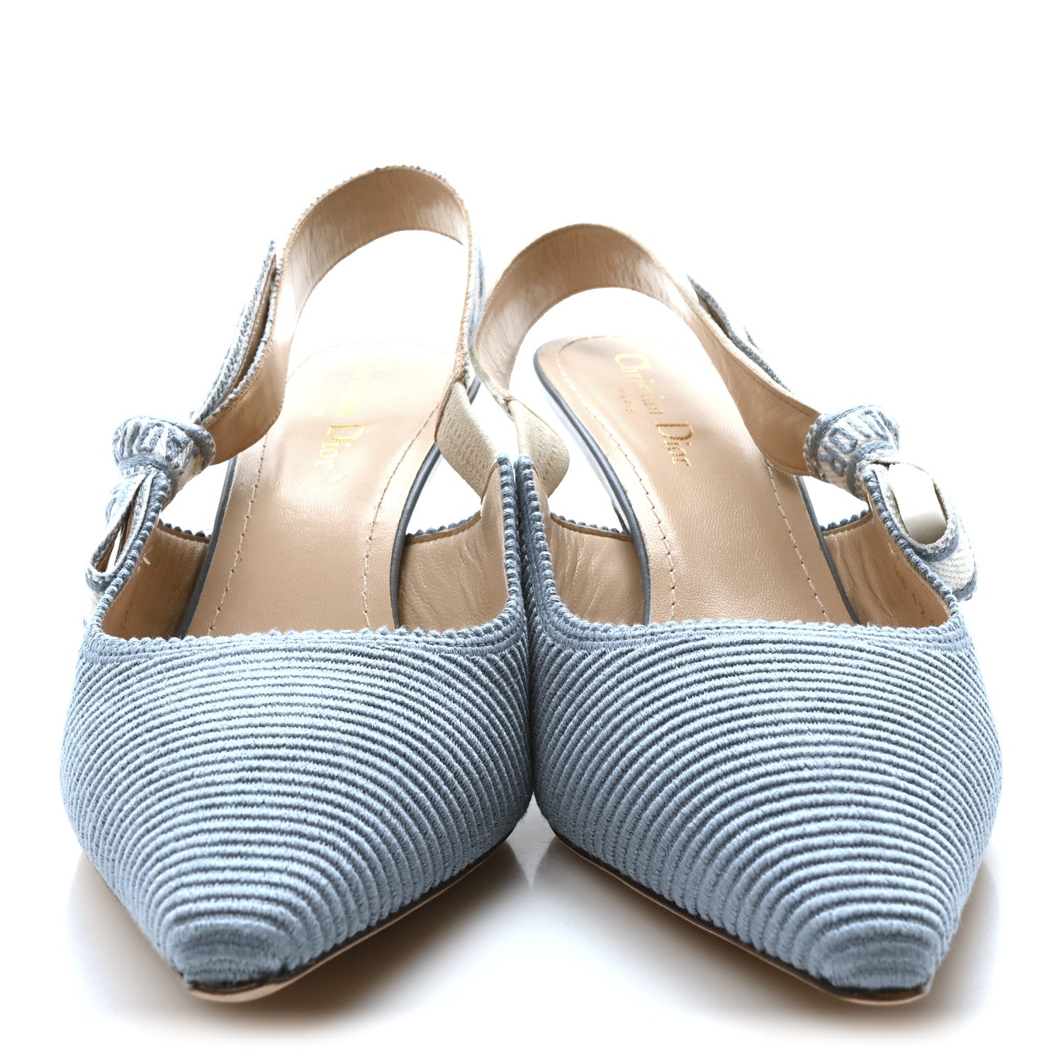 Christian Dior Technical Canvas Ribbon J Adior Slingback 65mm Pumps 41 Bleu Pastel 3 of 10