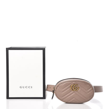 Gucci Calfskin Matelasse GG Marmont Belt Bag 75 30 Porcelain Rose 8 of 8
