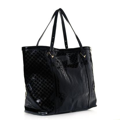 Gucci Patent Microguccissima Medium Nice Tote Black 2 of 9