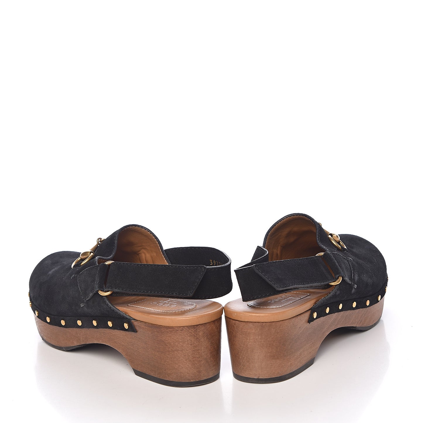 Suede Horsebit Amstel Slingback Clogs 38.5 Black