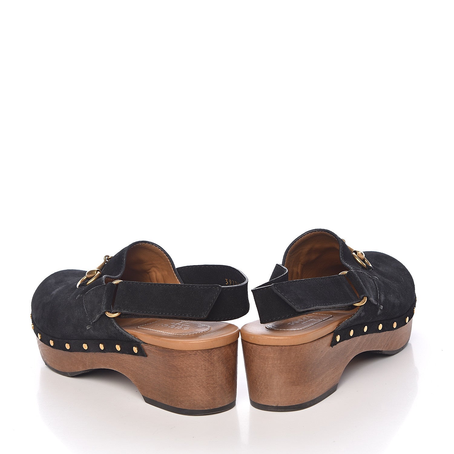 Gucci Suede Horsebit Amstel Slingback Clogs 38.5 Black 6 of 17