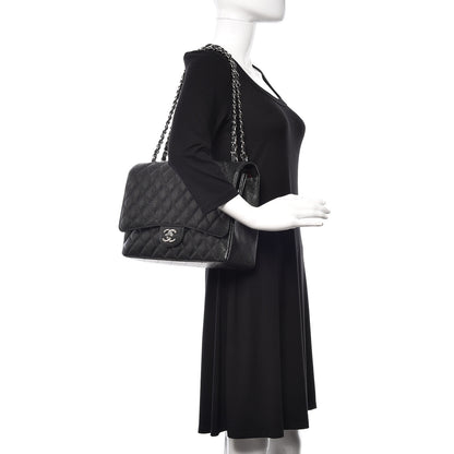 Chanel Caviar Quilted Maxi Double Flap Black 2 of 12