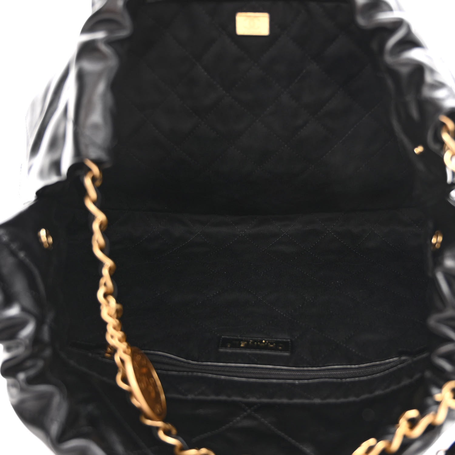 Chanel Shiny Calfskin Quilted Chanel 22 Black 7 of 11