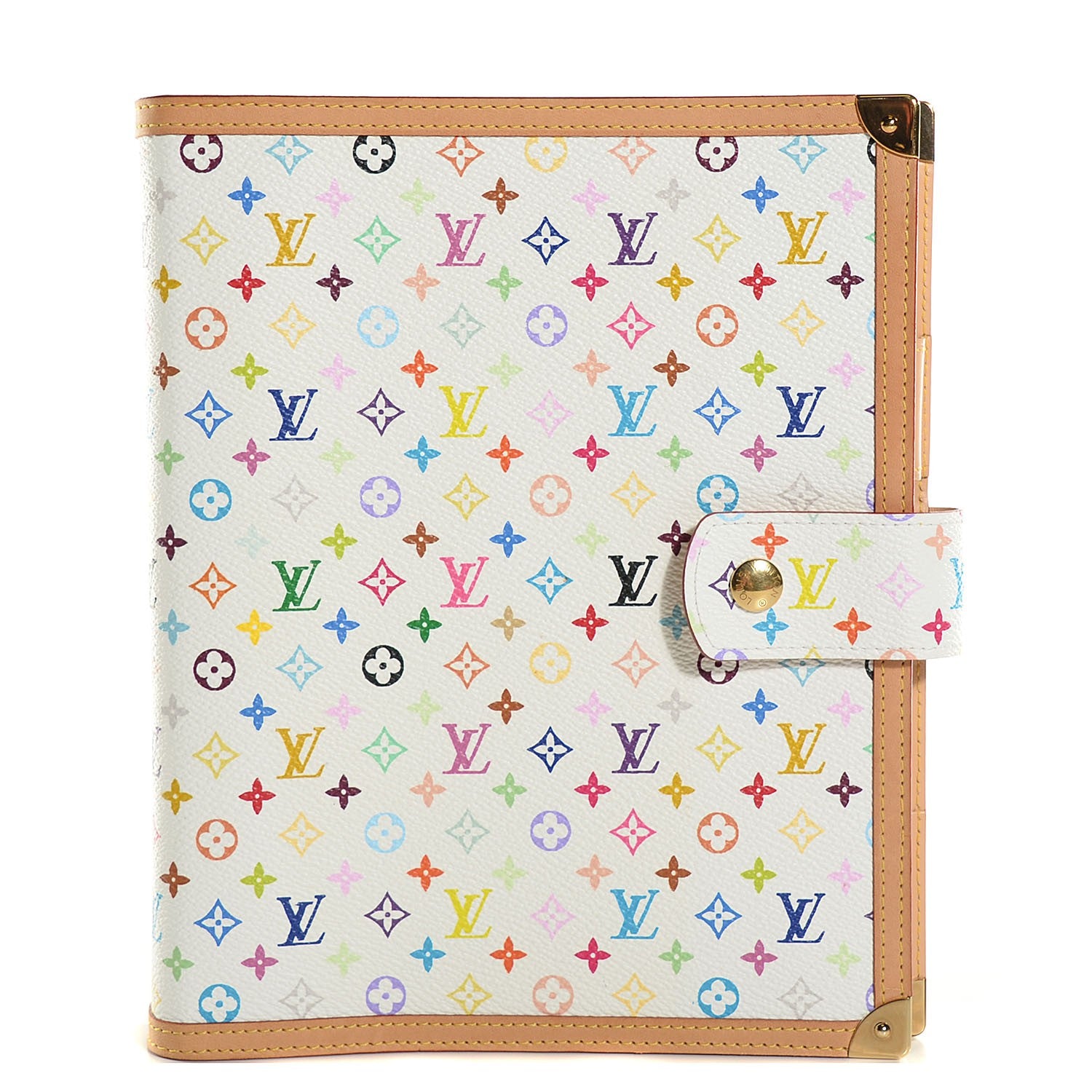 Louis Vuitton Monogram Multicolor Large Ring Agenda Cover White 1 of 7