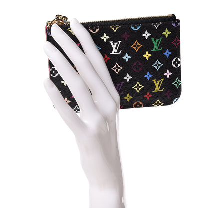 Louis Vuitton Monogram Multicolor Key Pouch Black Grenade 2 of 8