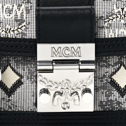 MCM Vintage Jacquard Monogram Mini Tracy Crossbody Black 8 of 11