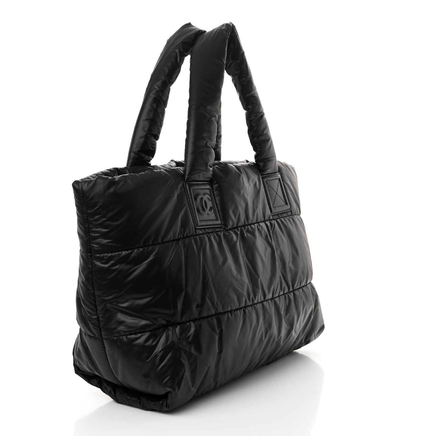 Chanel Lambskin Quilted Large Coco Cocoon Reversible Tote Black 4 of 18