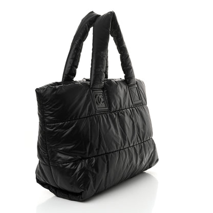 Chanel Lambskin Quilted Large Coco Cocoon Reversible Tote Black 4 of 18