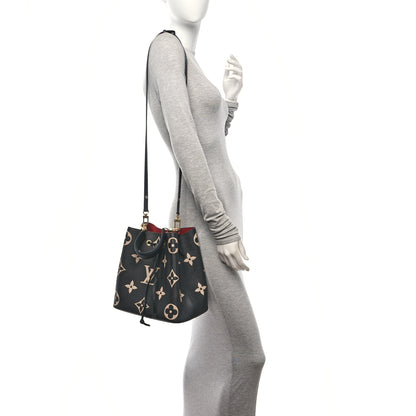 Louis Vuitton Empreinte Monogram Giant Neonoe MM Black Beige 2 of 12