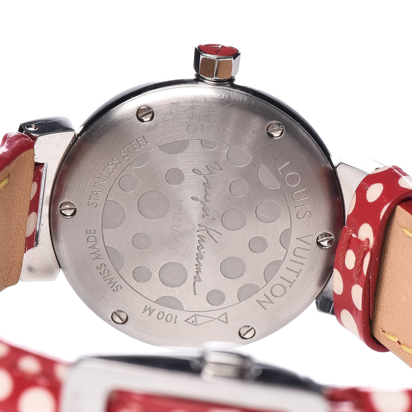 Stainless Steel Vernis Diamond 28mm Tambour Kusama Infinity Dots Quartz Watch