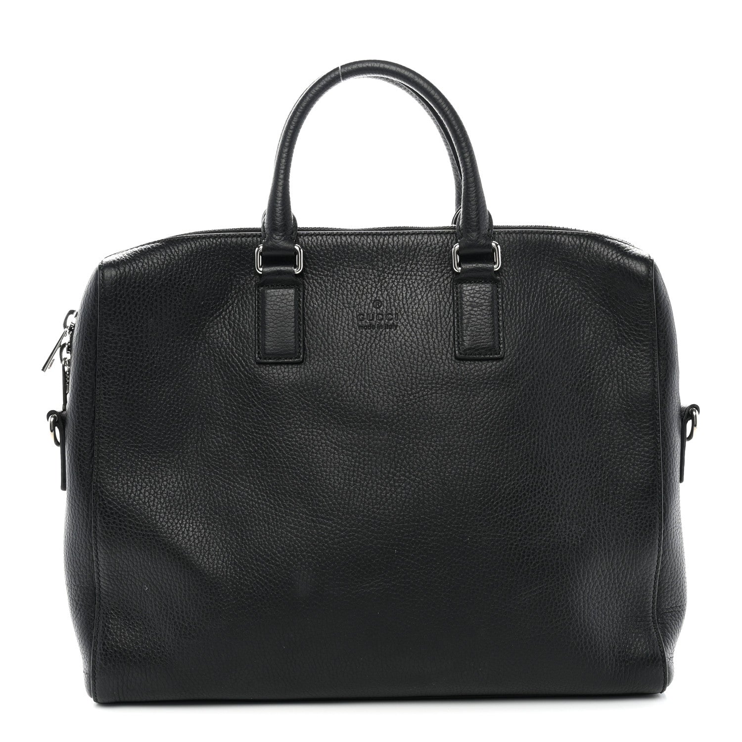 Gucci Pebbled Calfskin Briefcase Black 1 of 13