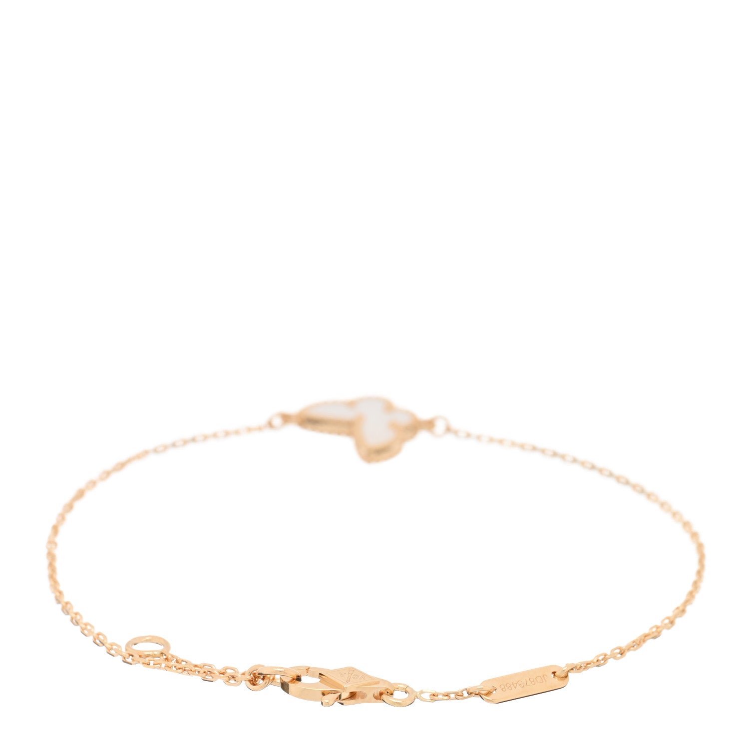 Van Cleef & Arpels 18K Yellow Gold Mother of Pearl Sweet Alhambra Butterfly Bracelet 2 of 3