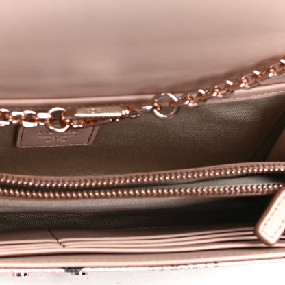 MCM Metallic Visetos Medium Patricia Wallet On Chain Champagne Gold 8 of 8