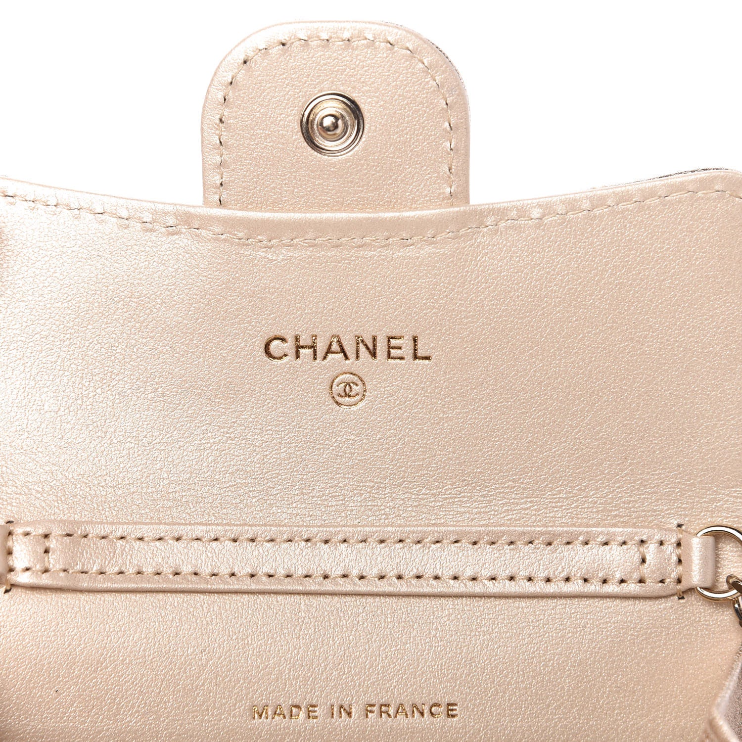 Chanel Metallic Lambskin Quilted Belt Bag Gold 6 of 8