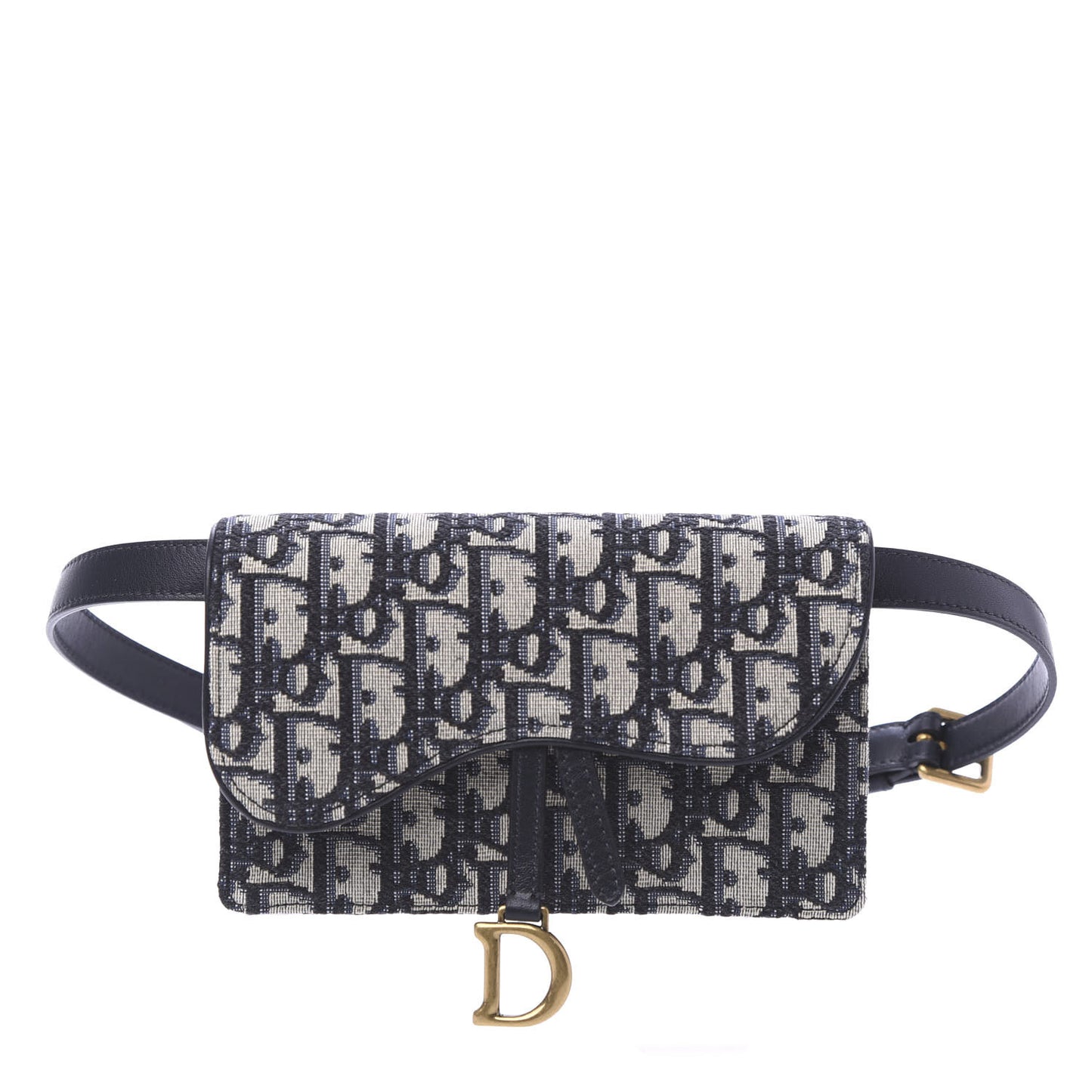 Oblique Saddle Belt Bag Blue