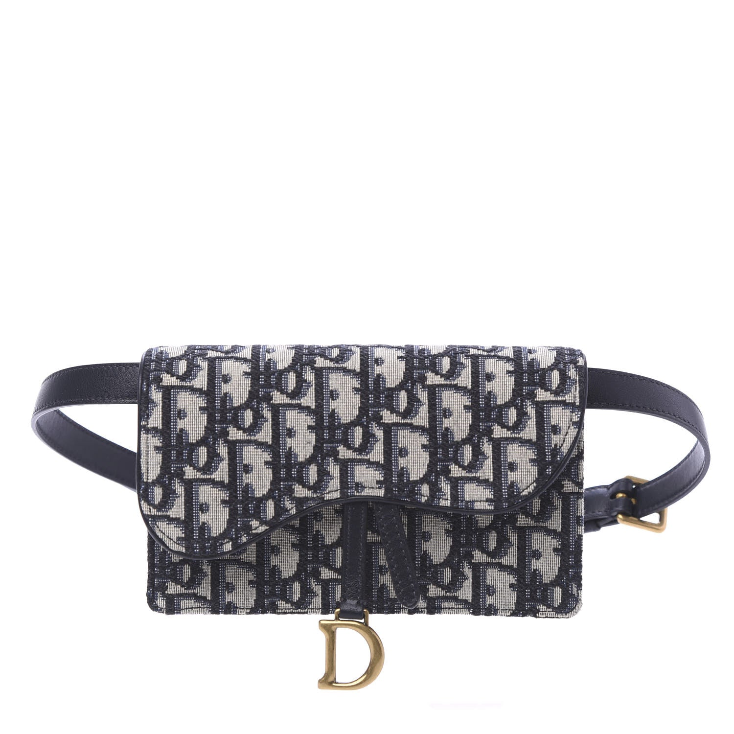 Christian Dior Oblique Saddle Belt Bag Blue 1 of 10