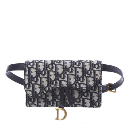 Christian Dior Oblique Saddle Belt Bag Blue 1 of 10