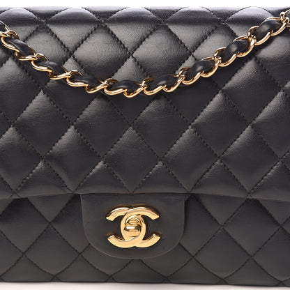 Chanel Lambskin Quilted Medium Double Flap Black 10 of 10