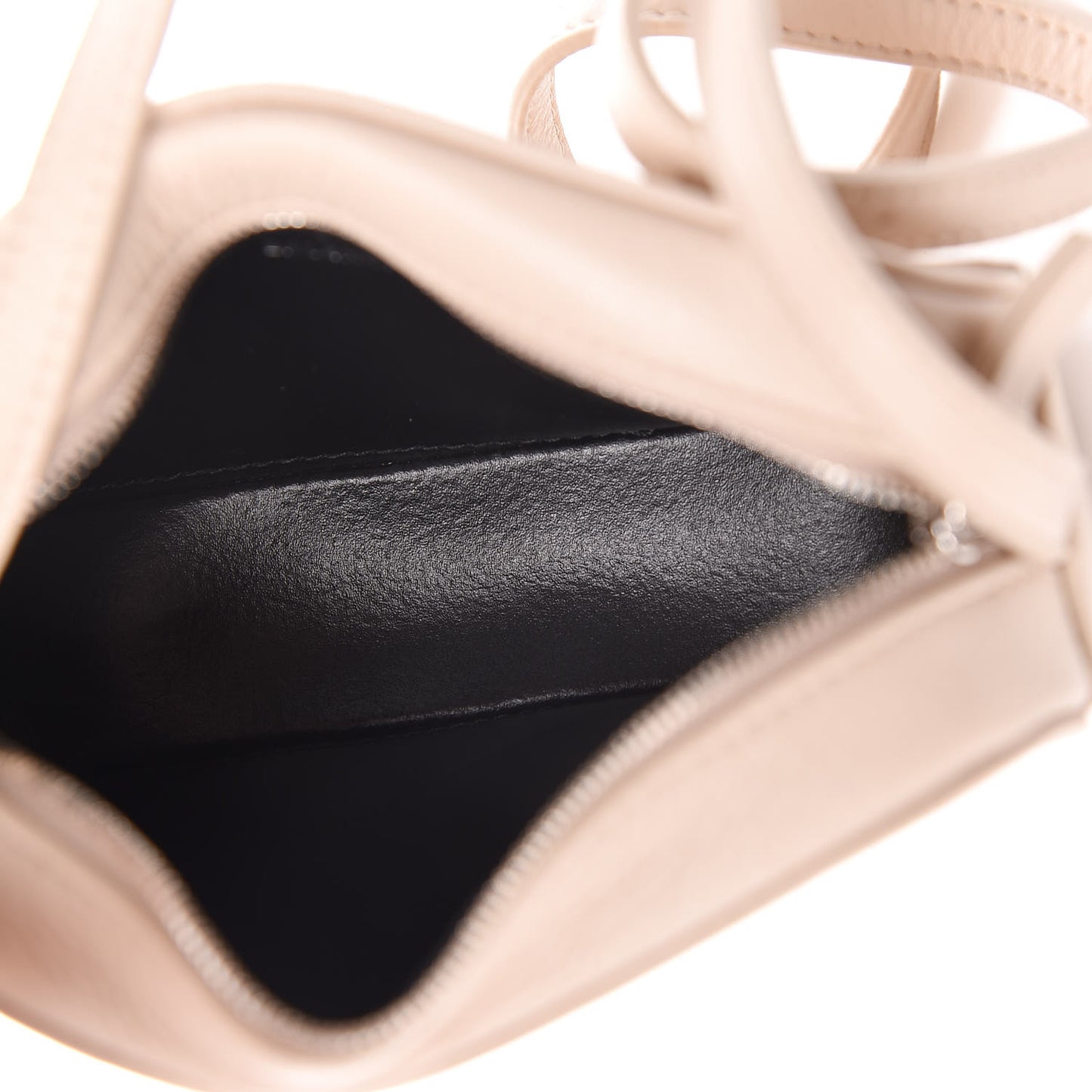 Calfskin Logo XS Everyday Camera Bag Light Beige Black