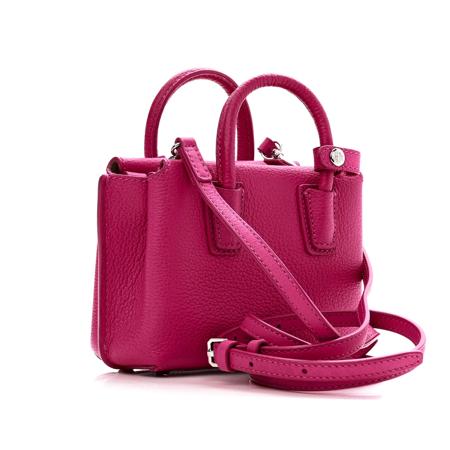 Grained Calfskin X-Mini Milla Tote Beetroot Pink