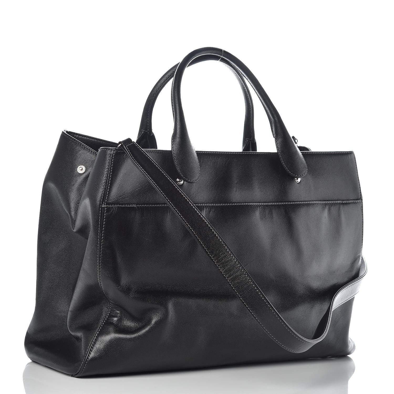 Chanel Caviar Large Cerf Executive Shopper Tote Black 4 of 15