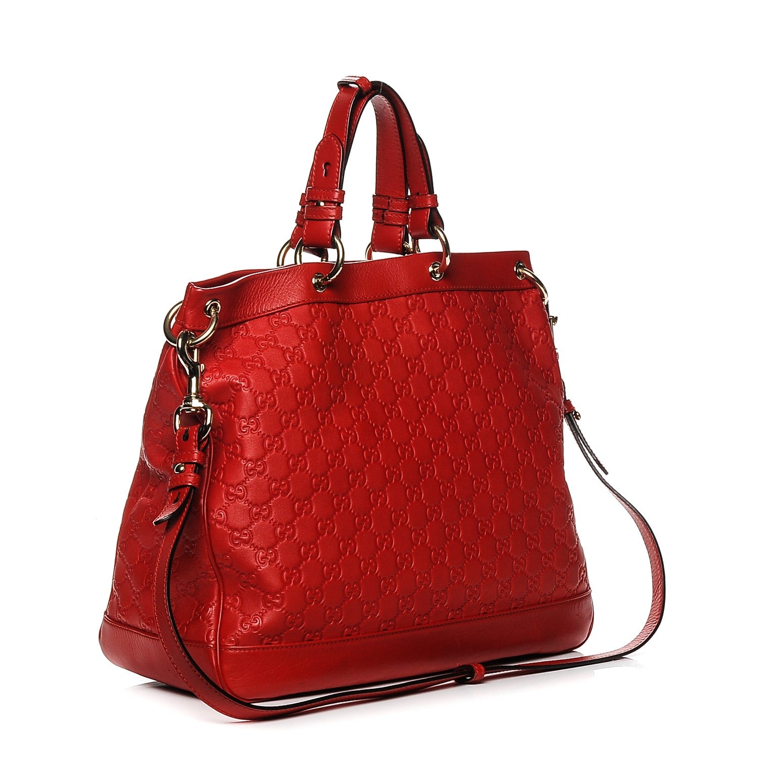 Gucci Guccissima Medium Valentine Top Handle Bag Red 3 of 12