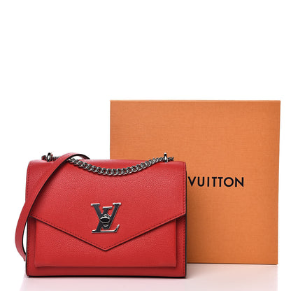 Louis Vuitton Soft Calfskin Mylockme Chain Bag BB Rubis 10 of 10