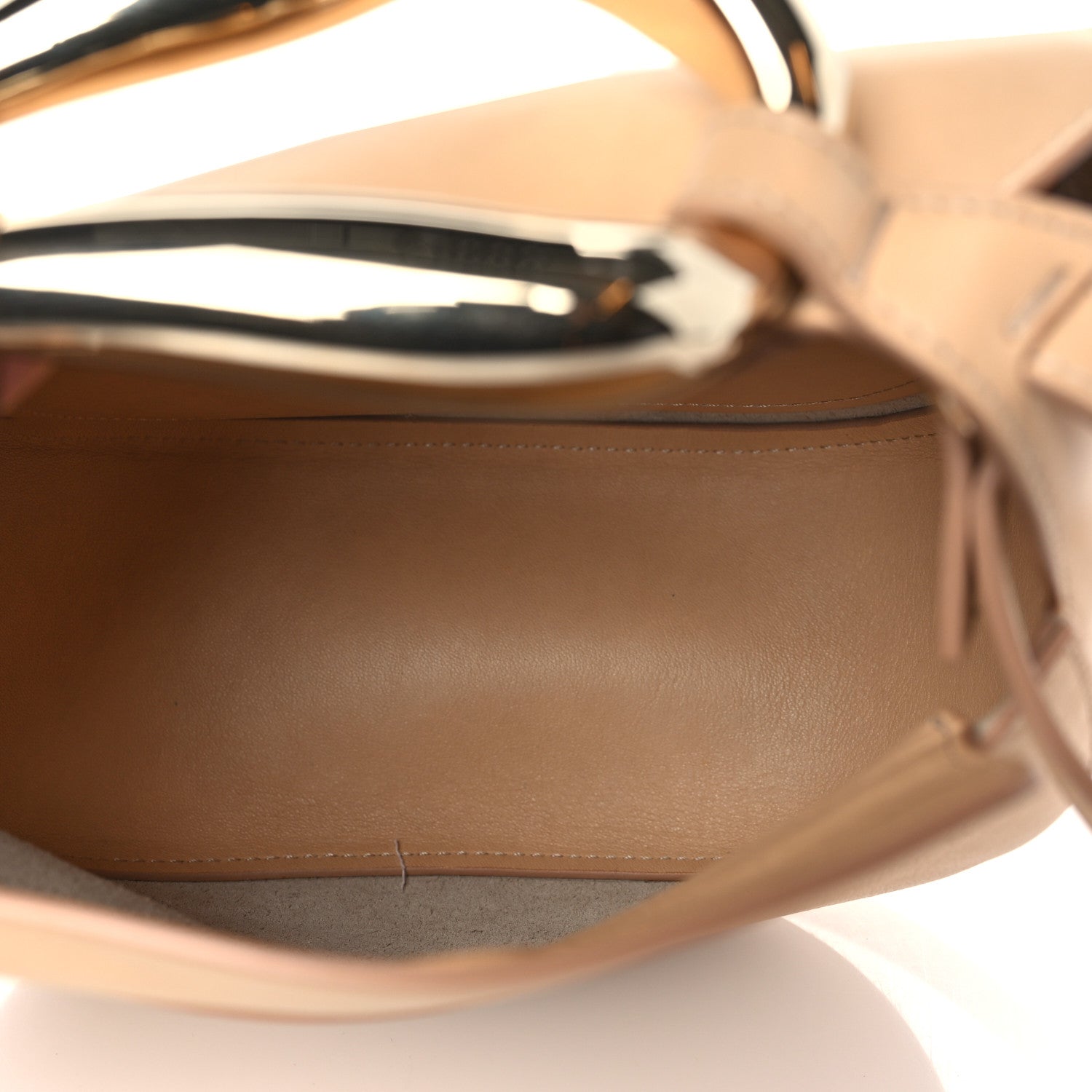 Chloe Small Grain Calfskin Kiss Bag Sandy Beige 5 of 10