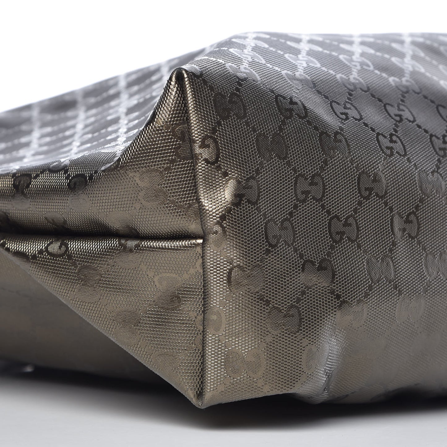 Imprime Monogram Large Zippered Shopping Tote Pewter